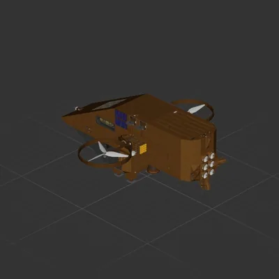 submarine for diving to the bottom green trench